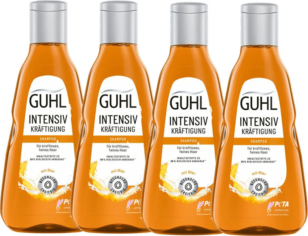 Guhl Shampoo Rinforzante Intensivo 250ml (Set 4 Pezzi) - Stock Capelli Fini