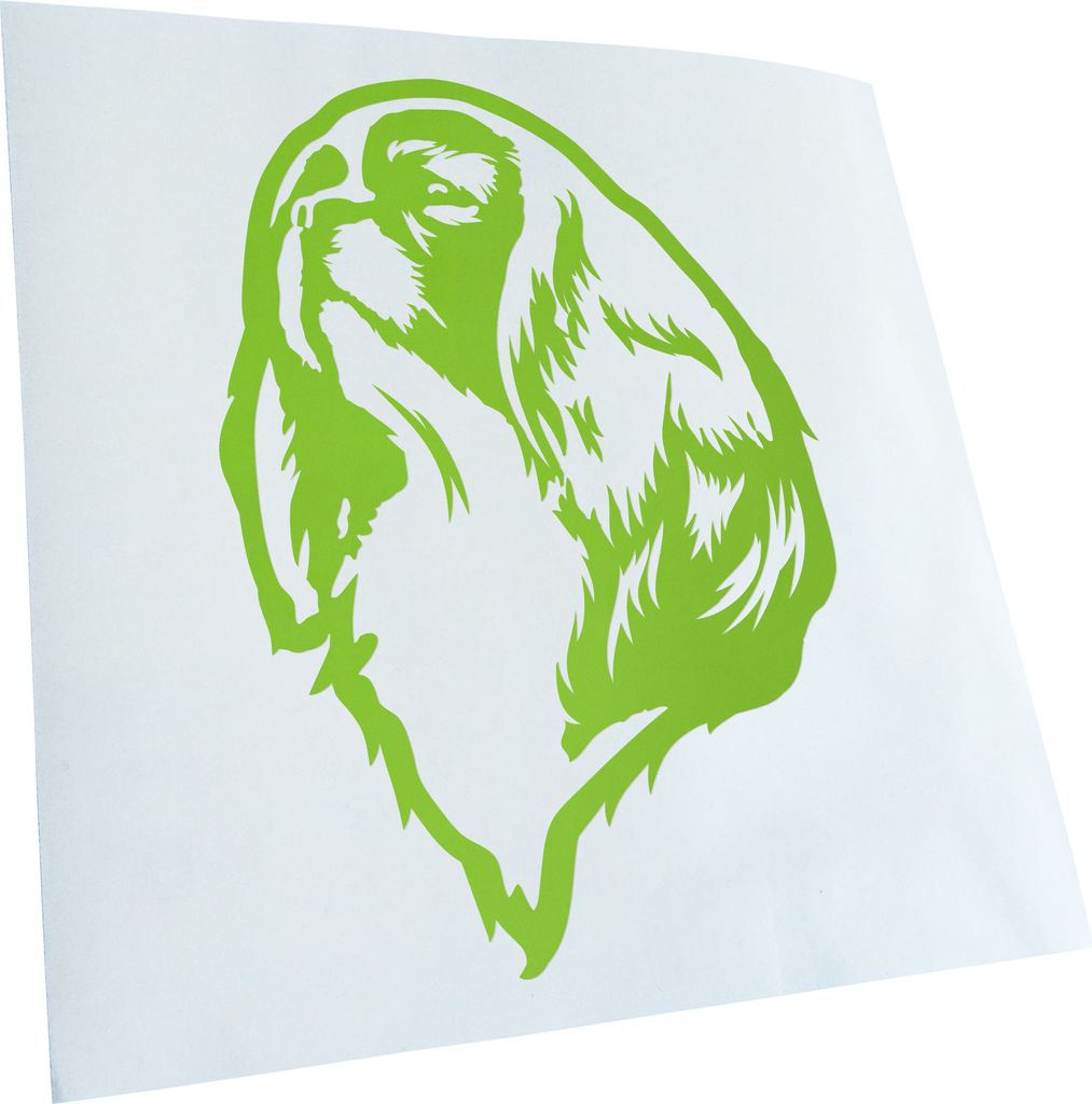 Kiwistar - Autoaufkleber - Cavalier King Charles Spaniel - Lindgrün - 24x17cm - Aufkleber für Auto, Laptop, Fahrrad, LKW, Motorrad mehrfarbig JDM...