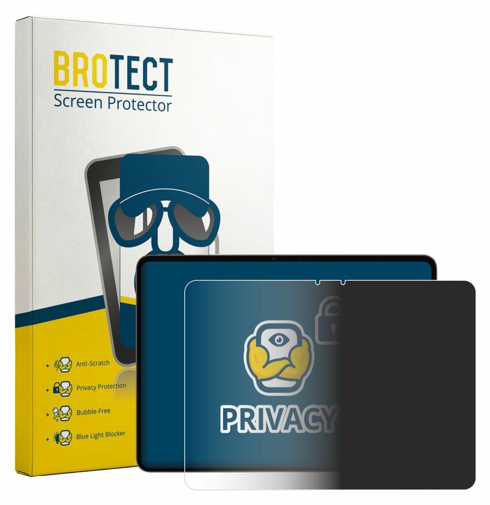 BROTECT Sichtschutzfolie für Oppo Pad 5 Pro Anti-Spy Privacy Sichtschutz Blickschutz Folie Blaulicht-Schutz