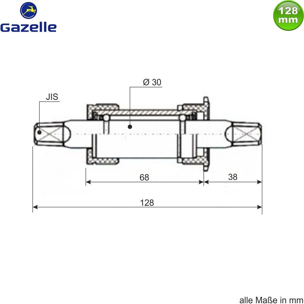 Gazelle Innenlager Fahrradinnenlager Tapas 1007 JIS Produktbild 3
