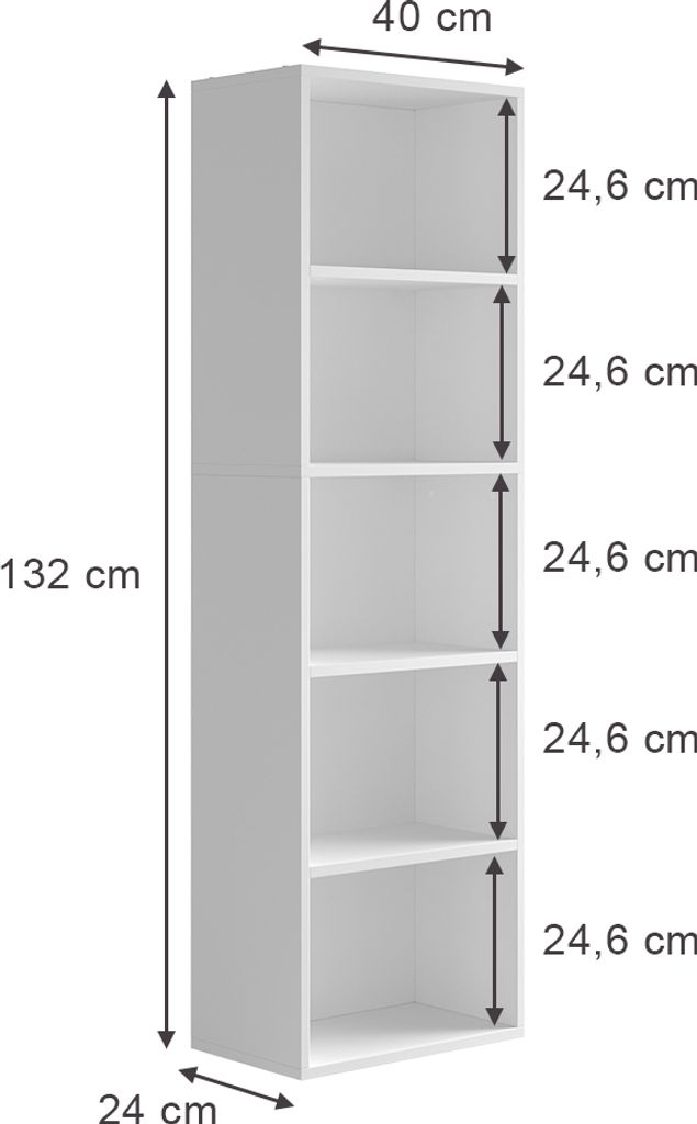 Bucherregal Tiefe 40 Cm