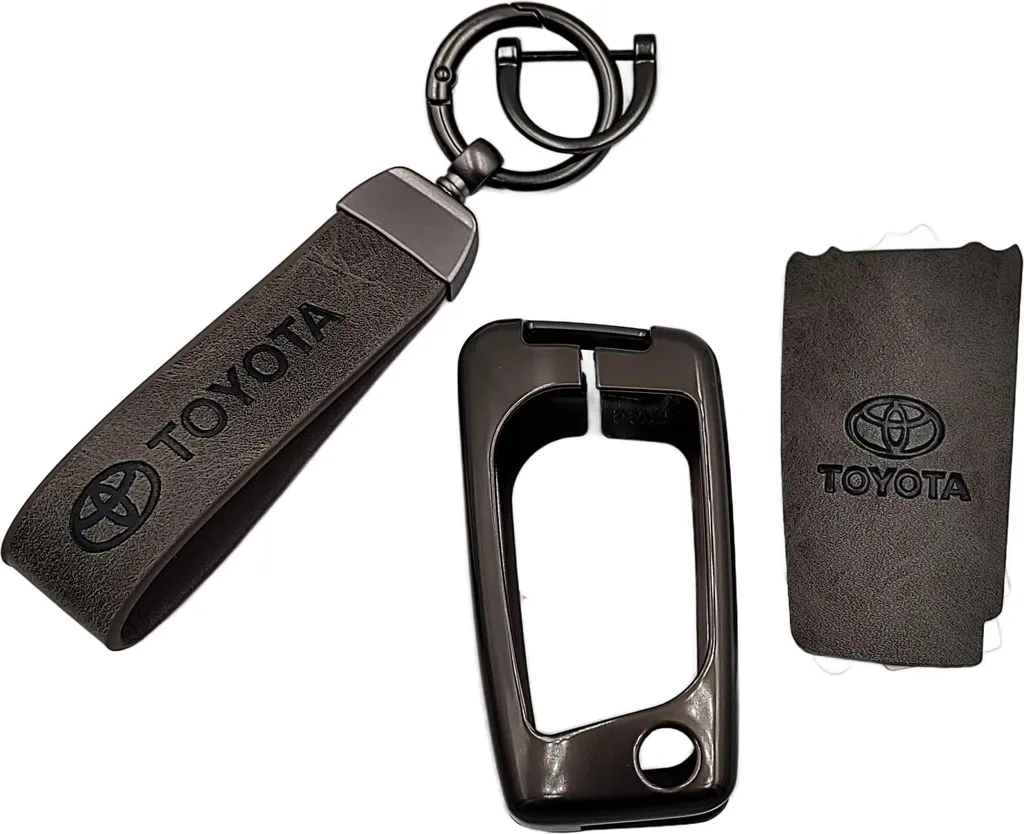 Offerta Kit 3 in 1 Custodia Chiave Toyota Pelle + Portachiavi | Yaris - 3