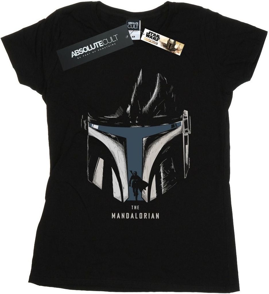 Star Wars - "The Mandalorian" T-Shirt für Damen BI42925 (XL) (Schwarz)