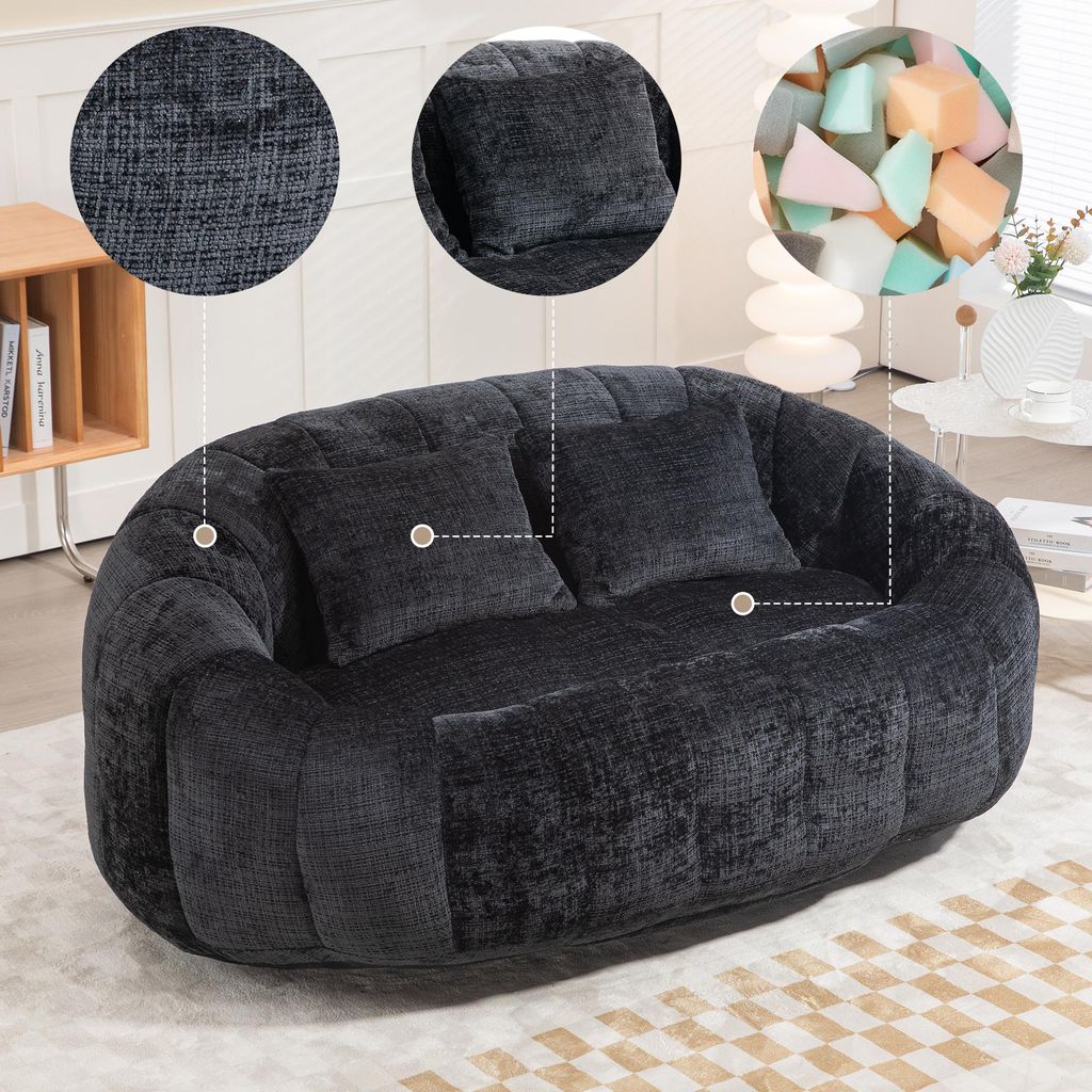 Sweiko Bean Bag Sofa Lazy Sofa Durable Comfort Lounger High Back Bean Bag Chair Couch für Erwachsene und Kinder, Indoor & Outdoor, Accent Floor So...