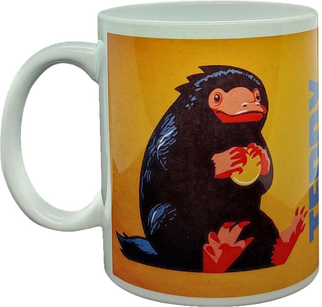 Fantastic Beasts - Kaffeebecher, Zauberwelt, ́Niffler ́, 320ml CD1876 (Einheitsgröße) (Weiß/Gelb/Schwarz)