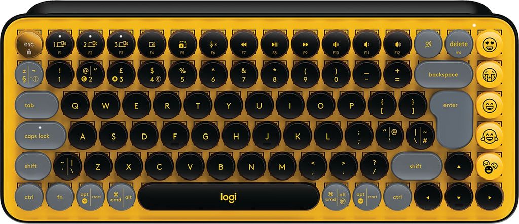 Logitech POP Keys Mechanische Bluetooth Tastatur anpassbare Emoji UK QWERTY Bulk