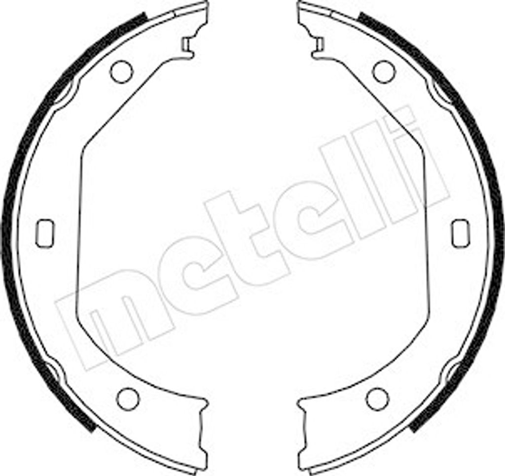 Bremsbackensatz Feststellbremse Metelli 53-0017 für Bmw Hinterachse