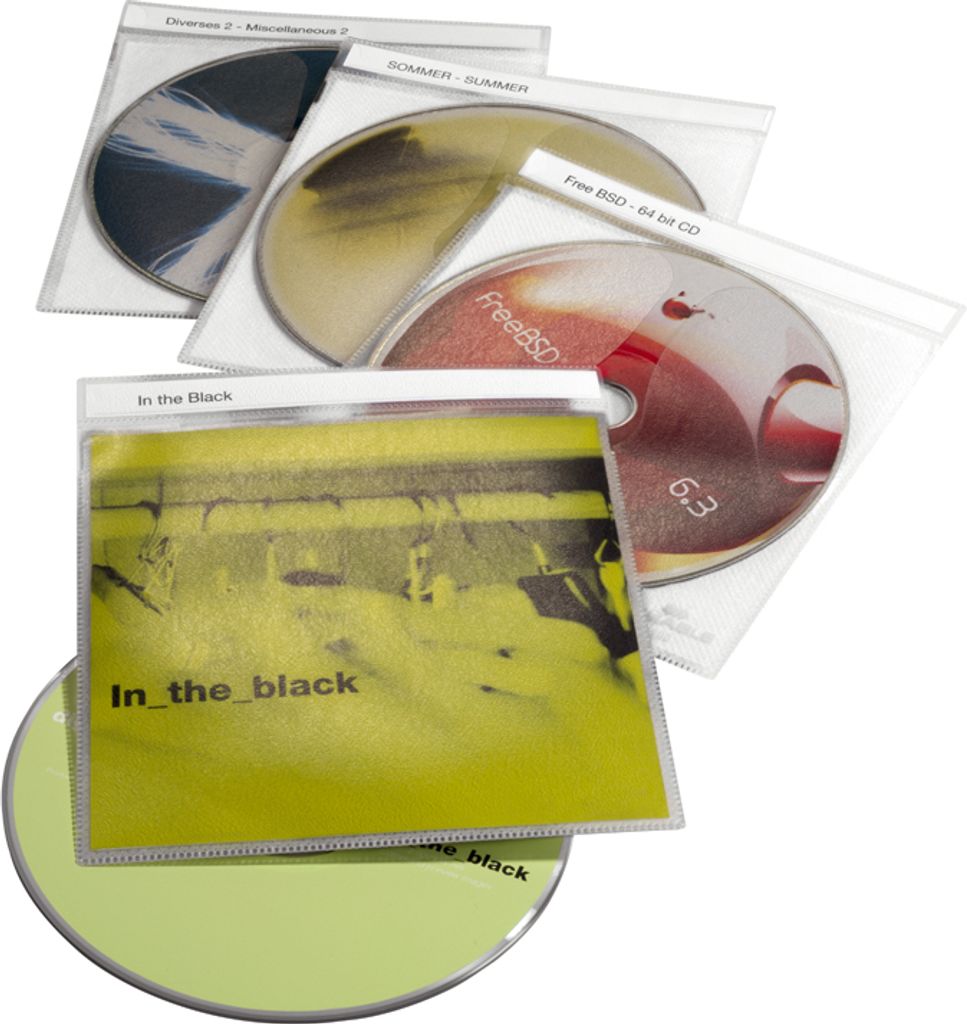 DURABLE CD /DVD Hülle TOP COVER für 1 CD PP transparent 10 Hüllen