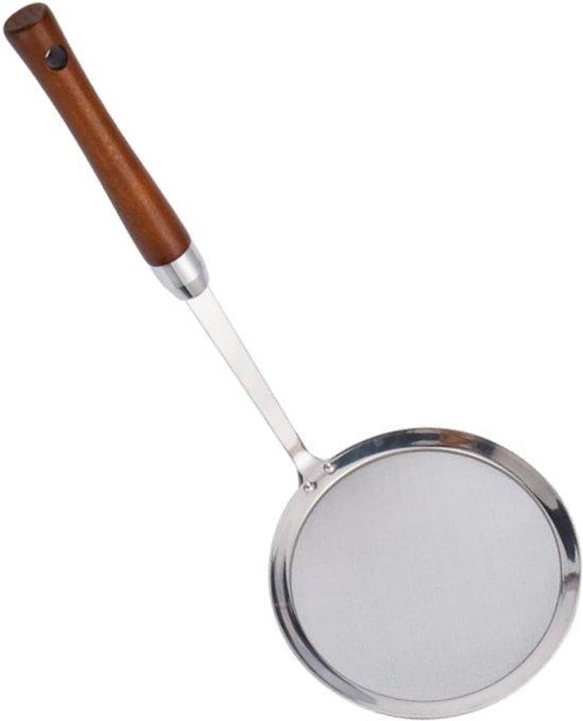 Rostfreier Stahl-Sieb Handgriff Mehl Sieb Küchen Accessoire Braten Filter heißer Topf Löffel Lebensmittel feine Maschen Filter Handgriff Filter ...