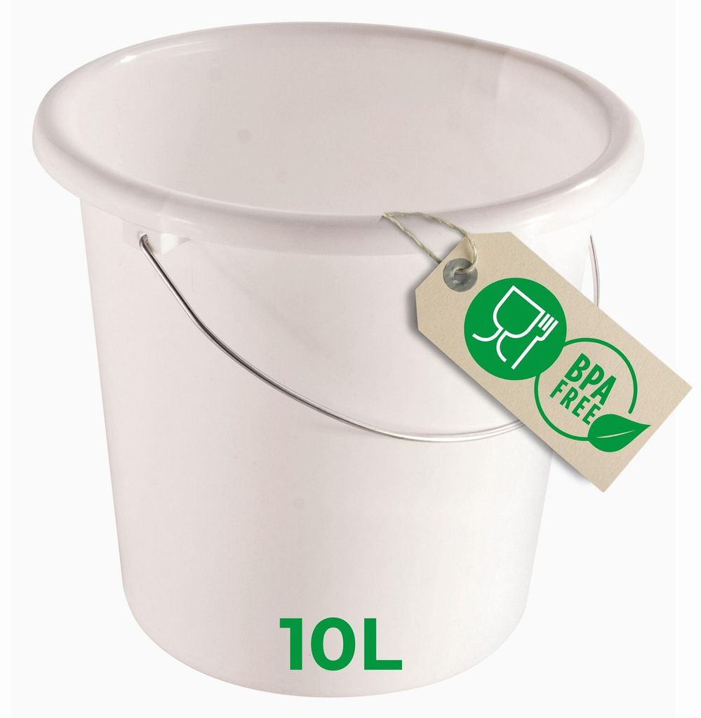 Novaliv Eimer 10L Weiß mit Maßeinteilung - Putzeimer 10 Produktbild 
