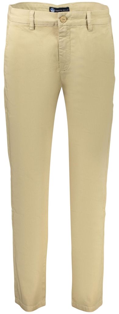 Damen Beige Slim Fit Chinohose mit Logo – Stilvoll & Bequem