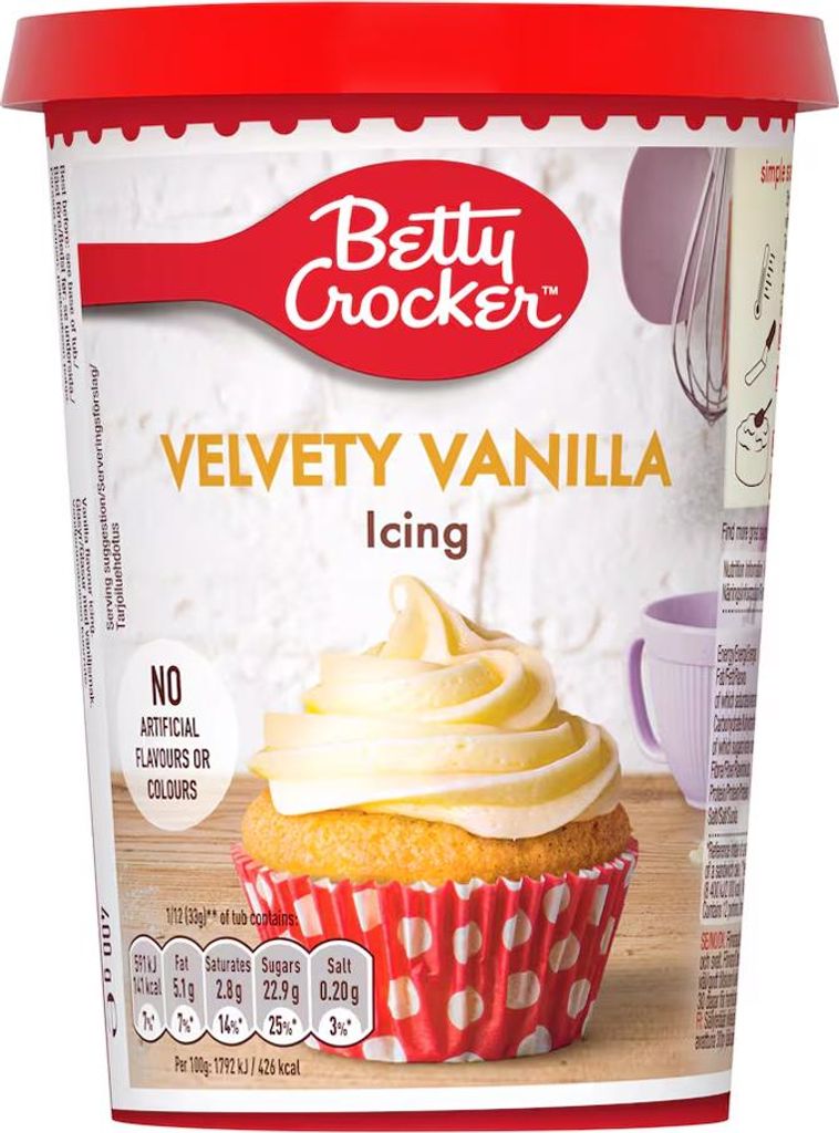 Betty Crocker Icing Vanilla (Einzelpackung mit 400g) Produktbild 