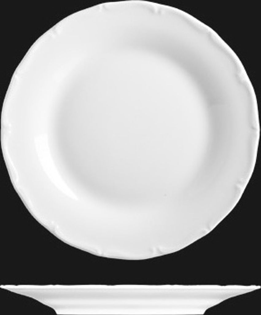 Dessertteller 19 cm, weißes Porzellan, Verona, G. Benedikt Produktbild 