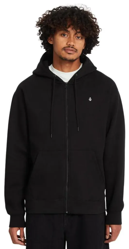 Veste à Capuche Volcom Single Stone Noire L Idéale pour le Skateboard
