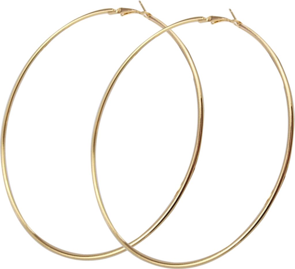 Mode Frauen Big Circle Charm Statement Creolen Abend Party Schmuck-Golden,6cm