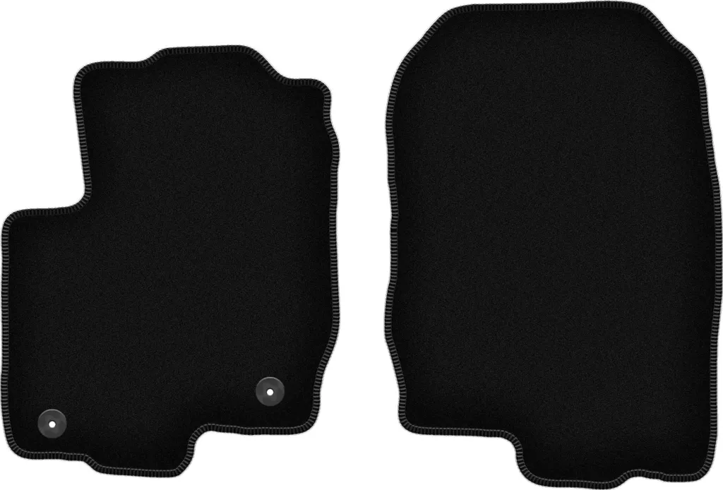 Tappetini Anteriori Velluto Mitsubishi Colt VI (2004-2008) - Set 2 Pezzi Nero