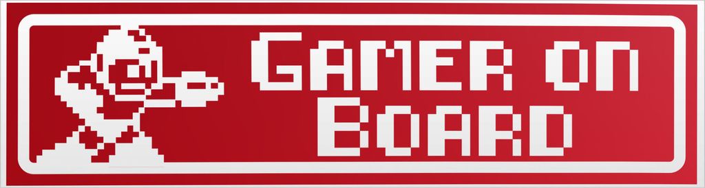 Kiwistar Gamer on Board invertiert Magnetschild Schild magnetisch - 60cm Rot - reflektierend - Magnetfolie für Auto PKW Kfz