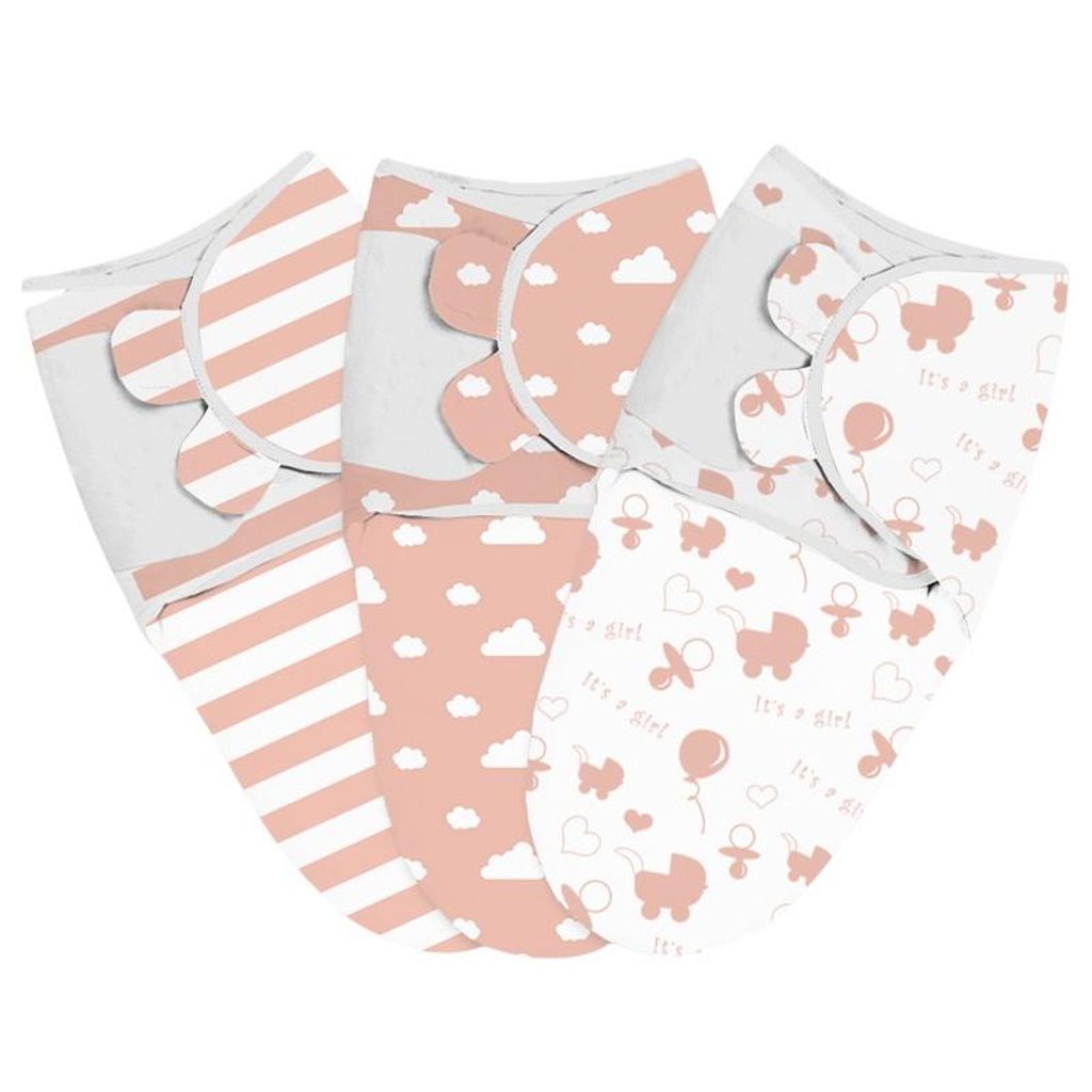 Neugeborenen Pucktuch aus Baumwolle, sicher & weich, hohe Elastizität, Baby Schlafsack, Rosa