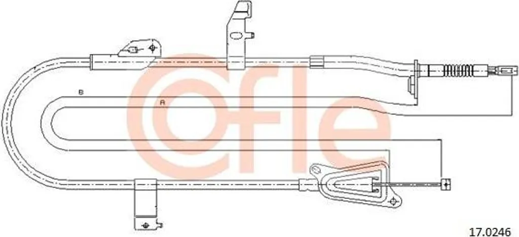 Câble de frein robuste COFLE 17.0246 - Qualité OE 36530AV600
