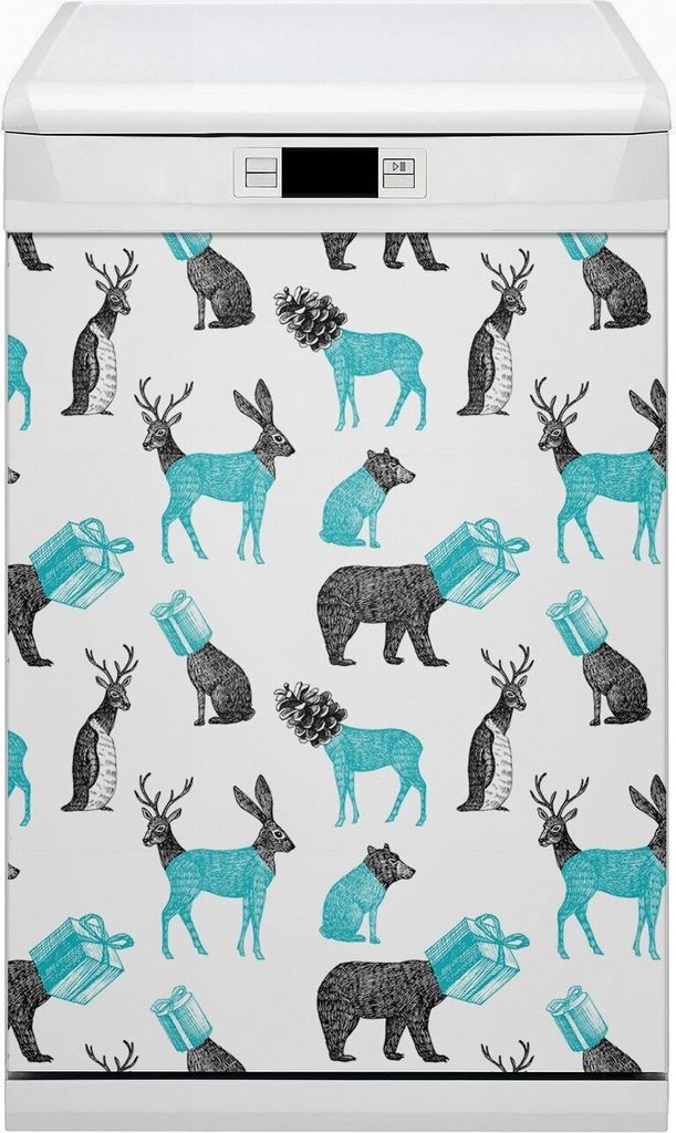 Küche Magnet für Spülmaschine Abwaschbar 45x80 cm Geschirrspüle - Tiere