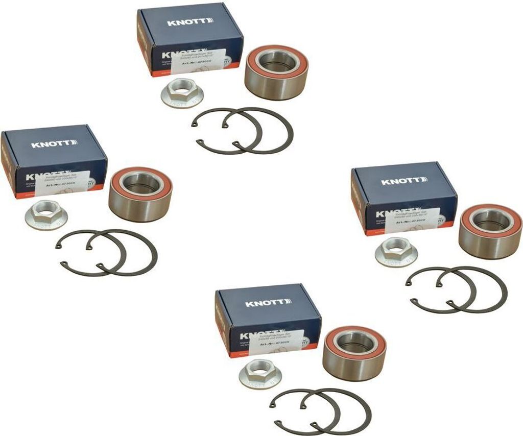 Radlager - Set für zwei Achsen - Knott 47306V - Lager Ø72 / Ø39x 37mm