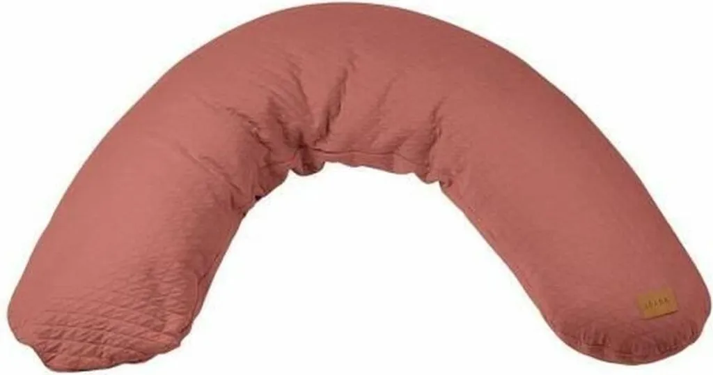Coussin d'allaitement Big Flopsy BeaBa 170 cm en fleur de coton brique