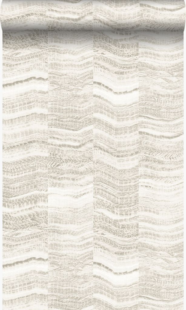 Origin Wallcoverings Tapete Zick-Zack-Mamorstreifen Beige 53 cm x 10.05 m