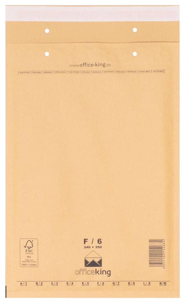 100 Luftpolstertaschen/ Luftpolsterumschläge F/6 (240 x 350 Produktbild 