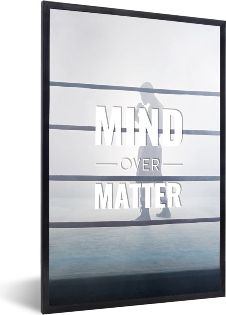 MuchoWow MuchoWow Gerahmtes Poster Geist über Materie" - Sprichwörter - Zitate 40x60 cm - Poster mit zchwarzem Bilderrahmen - Papierdruck - W...