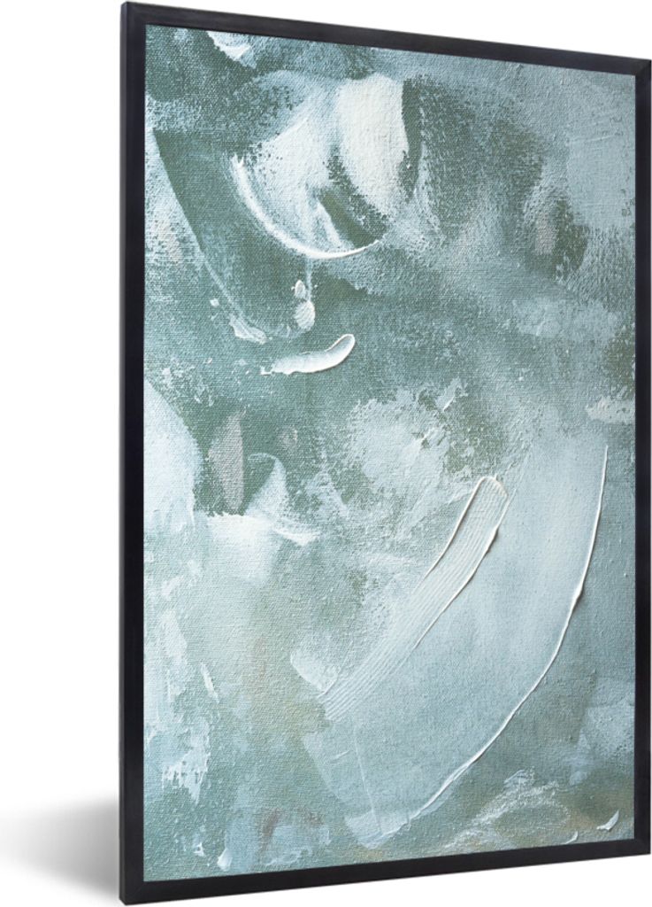MuchoWow Gerahmtes Poster Acrylfarbe - Abstrakt - Design 20x30 cm - Poster mit Schwarzem Bilderrahmen Wandposter Rahmen Foto Bilder - Drucken - B...