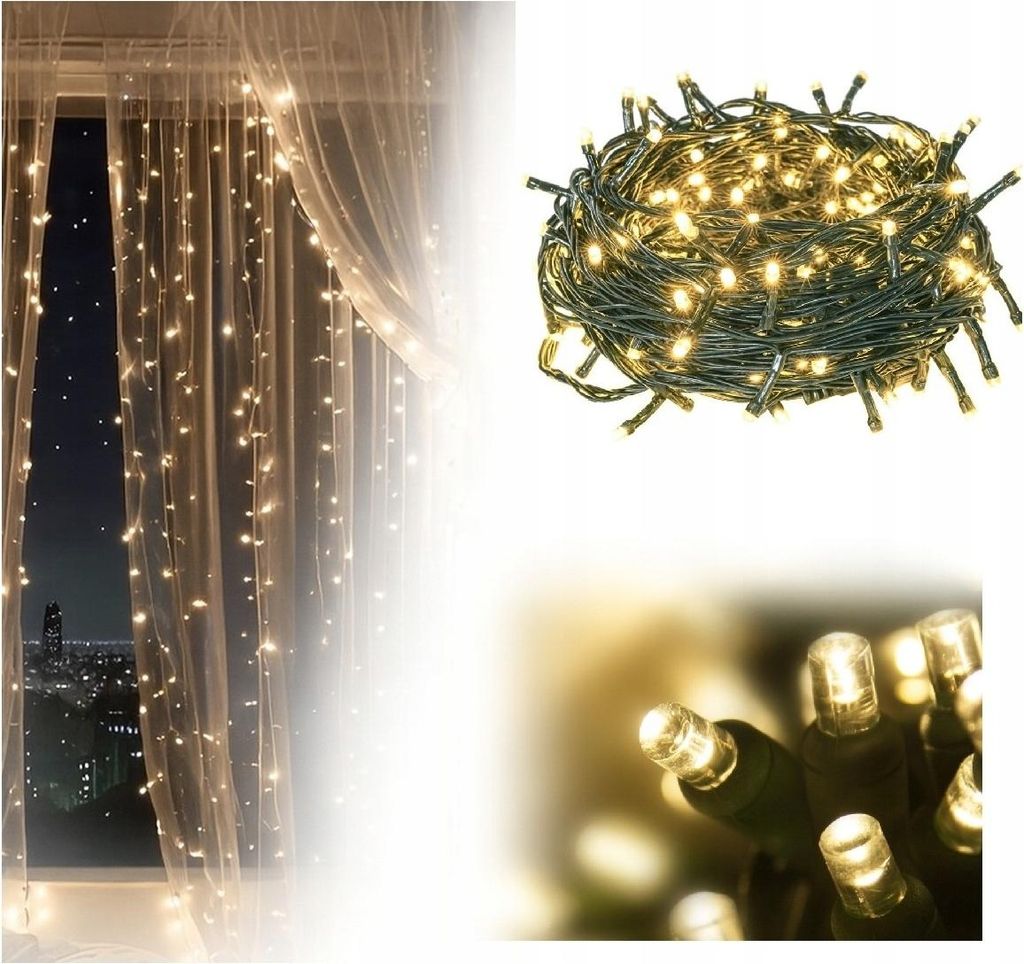 Weihnachtslichter 200 Led - 14 M - 8 Modi - Warmweiß - Innendekoration