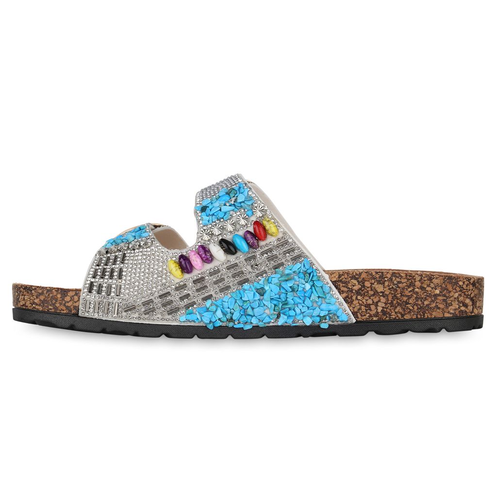 VAN HILL Damen Pantoletten Sandalen Bequeme