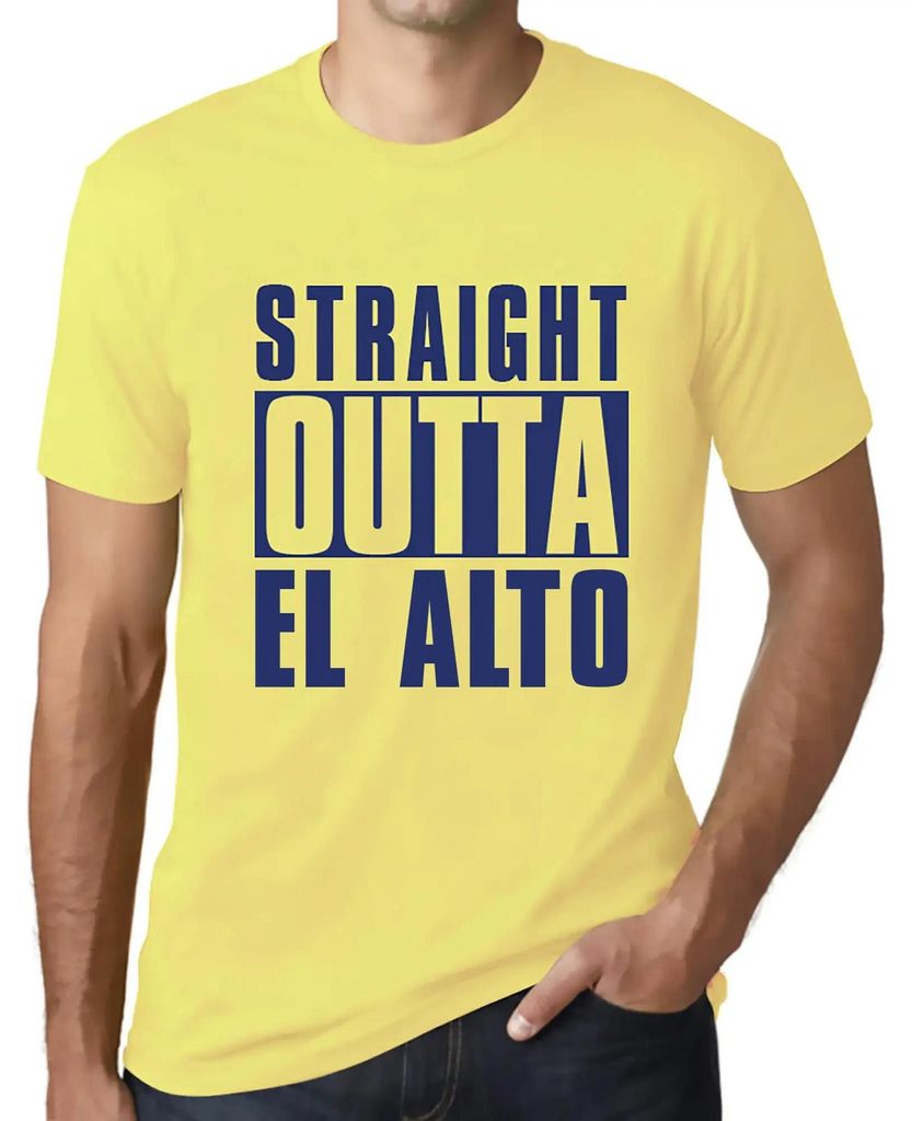 Herren Grafik T-Shirt Straight Outta El Alto Öko-Verantwortlich Vintage Jahrgang Kurzarm Lustige Druck Geburtstag Geschenk Mann