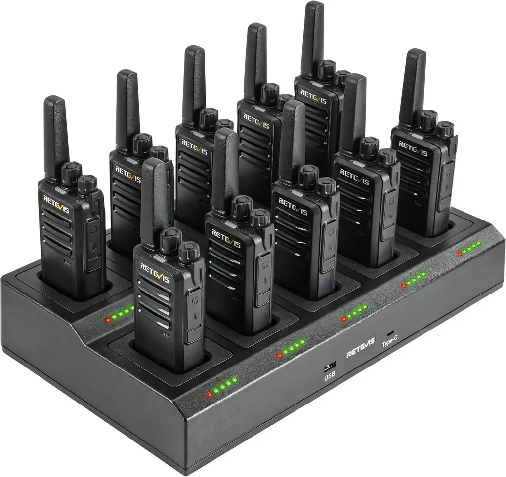 Système Talkie-Walkie École et Restaurant RT668 Pack 10 avec Chargeur