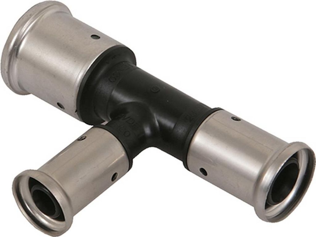 Henco T-Stück 2x reduziert PVDF 26x20x20 Produktbild 