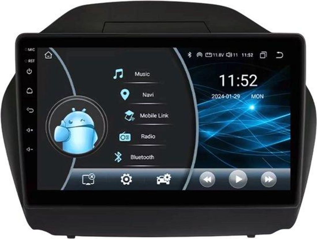 Autoradio mit Bluetooth und CarPlay für Hyundai Tucson IX35 (2011–2017) – Kompatibel mit Apple und Android – Stereoanlage – Navigationssys...