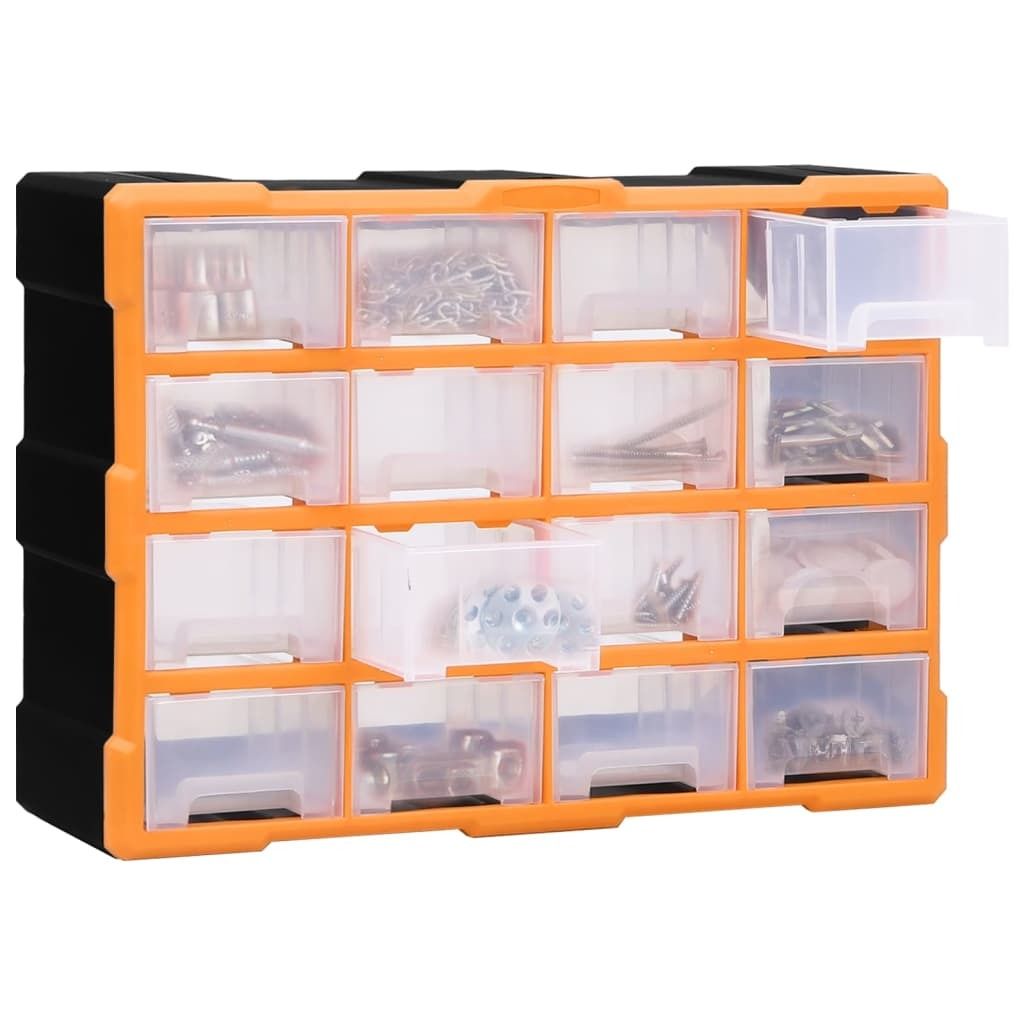 vidaXL Organizér s více zásuvkami 16 zásuvek 52x16x37 cm Obrázek produktu 