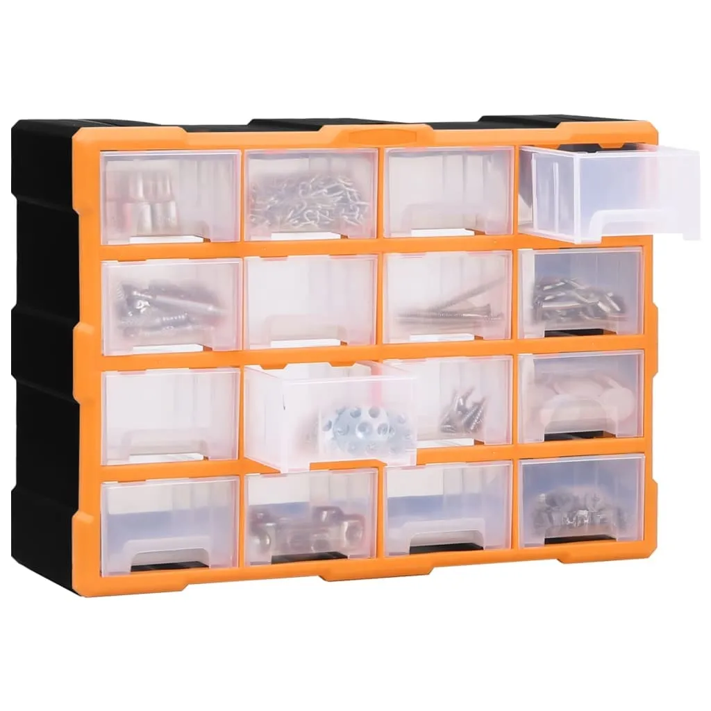 Organisateur multi-tiroirs 16 tiroirs vidaXL 52x16x37 cm pour atelier