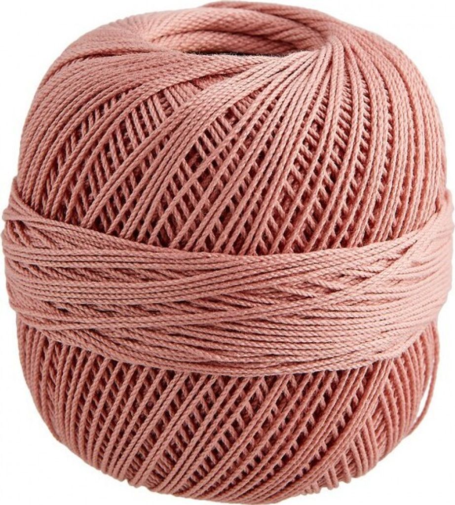 Elisa Häkelgarn,Filethäkelgarn,50g/200m,100% Baumwolle, Stärke 5, für Tischdecken,Vorhänge,NS 1,75-2.0 mm 8562 puderose
