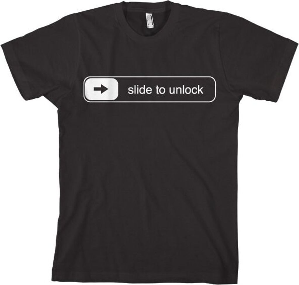Slide To Unlock T-Shirt - X-Large - Black