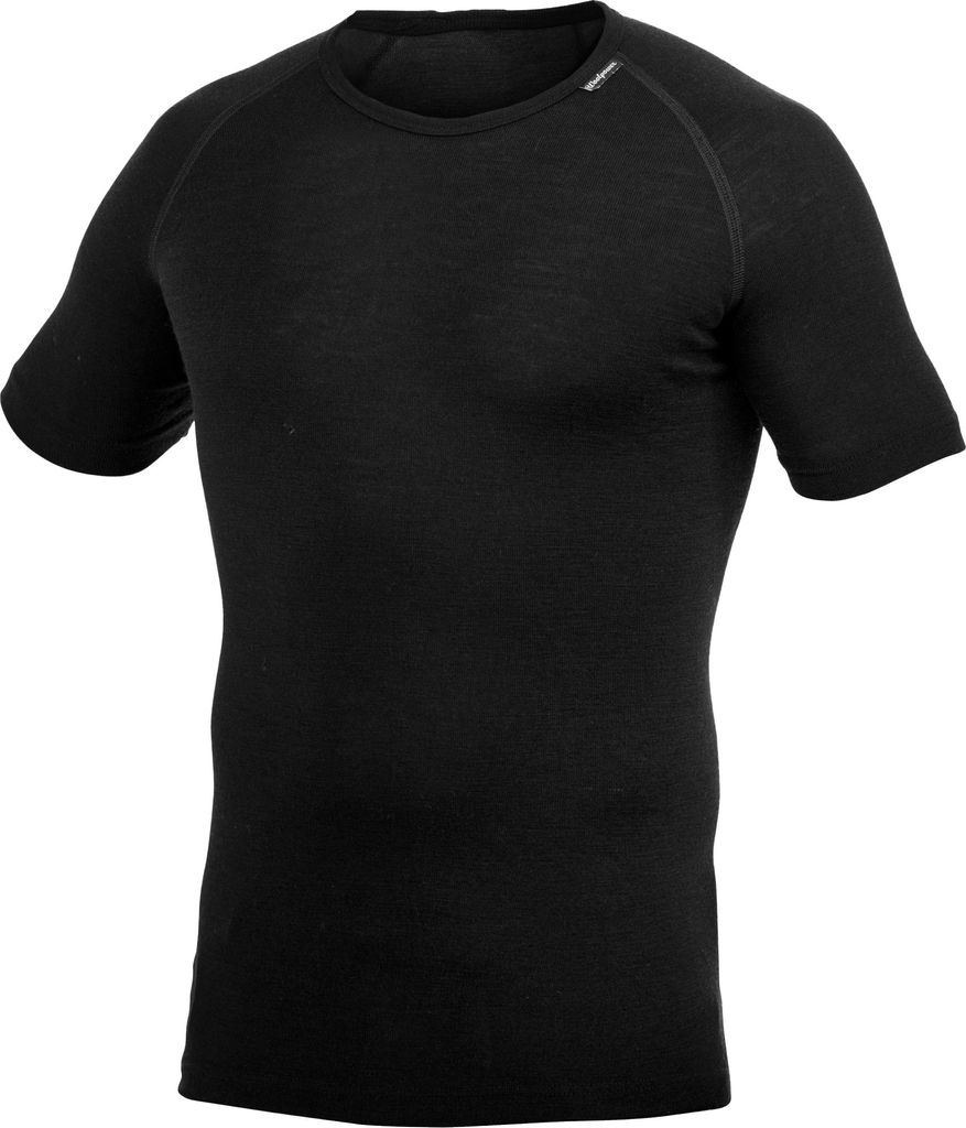 Woolpower Tee LITE Rundhalshemd / Merino Shirt Kurzarm Black Größe M
