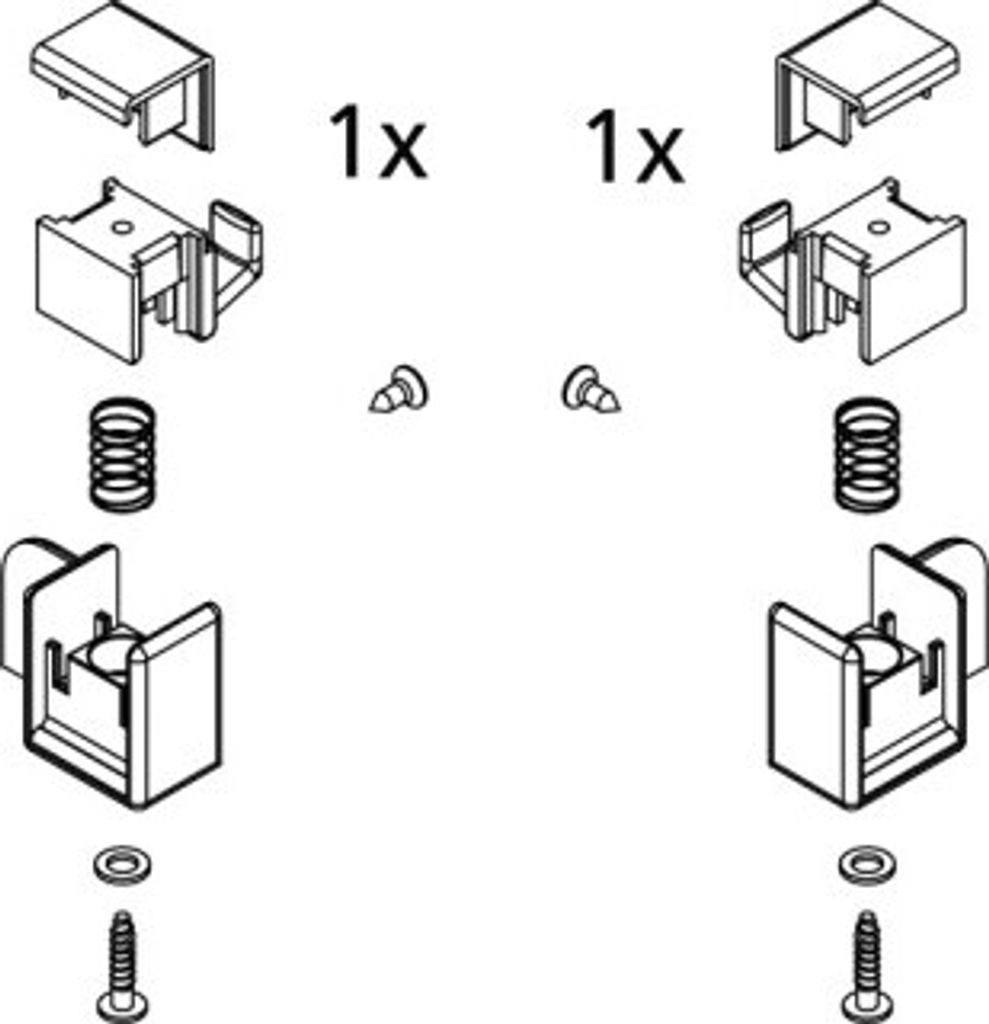 Kermi 2534909 EBLI025 Set Haken unten lang