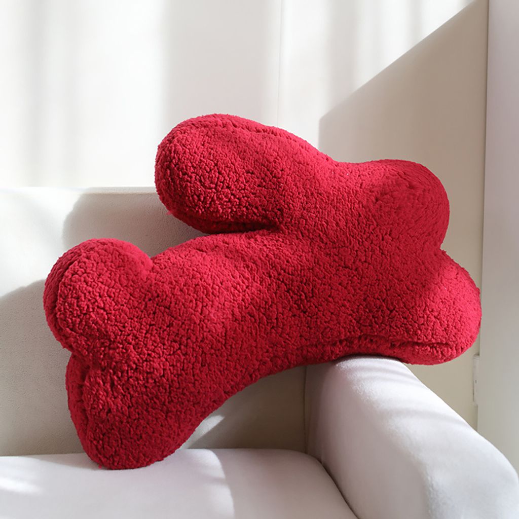 360Home Kaninchen Plüsch Kissen Dekoratives Kissen Rot