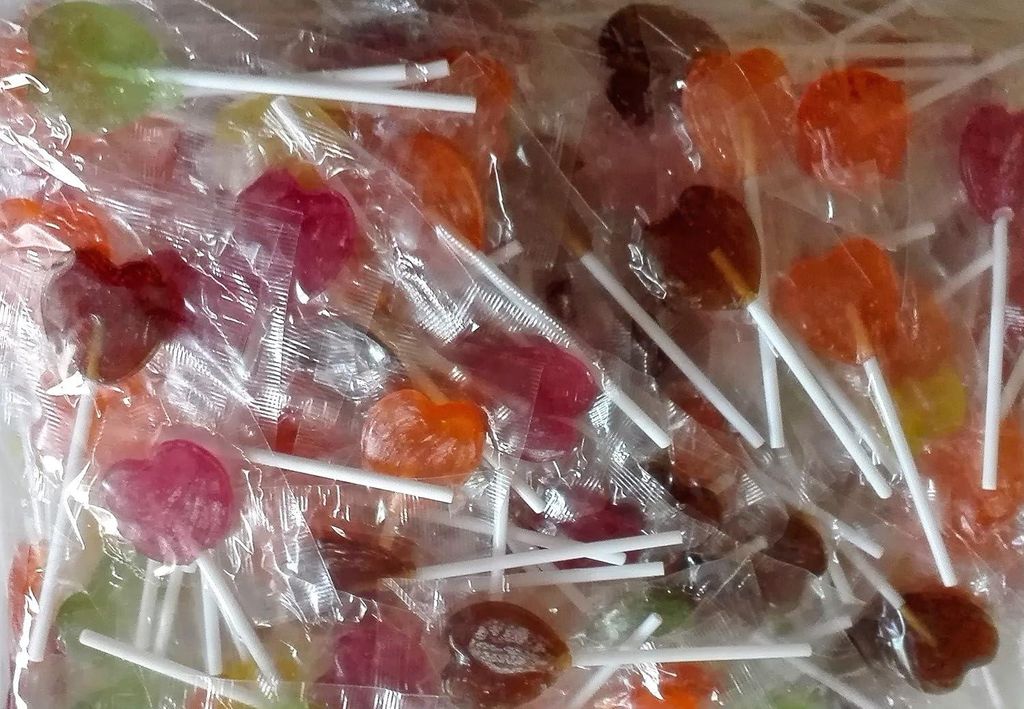 Srdcové lízatko ovocná zmes 1kg 200 kusov Obrázok produktu 