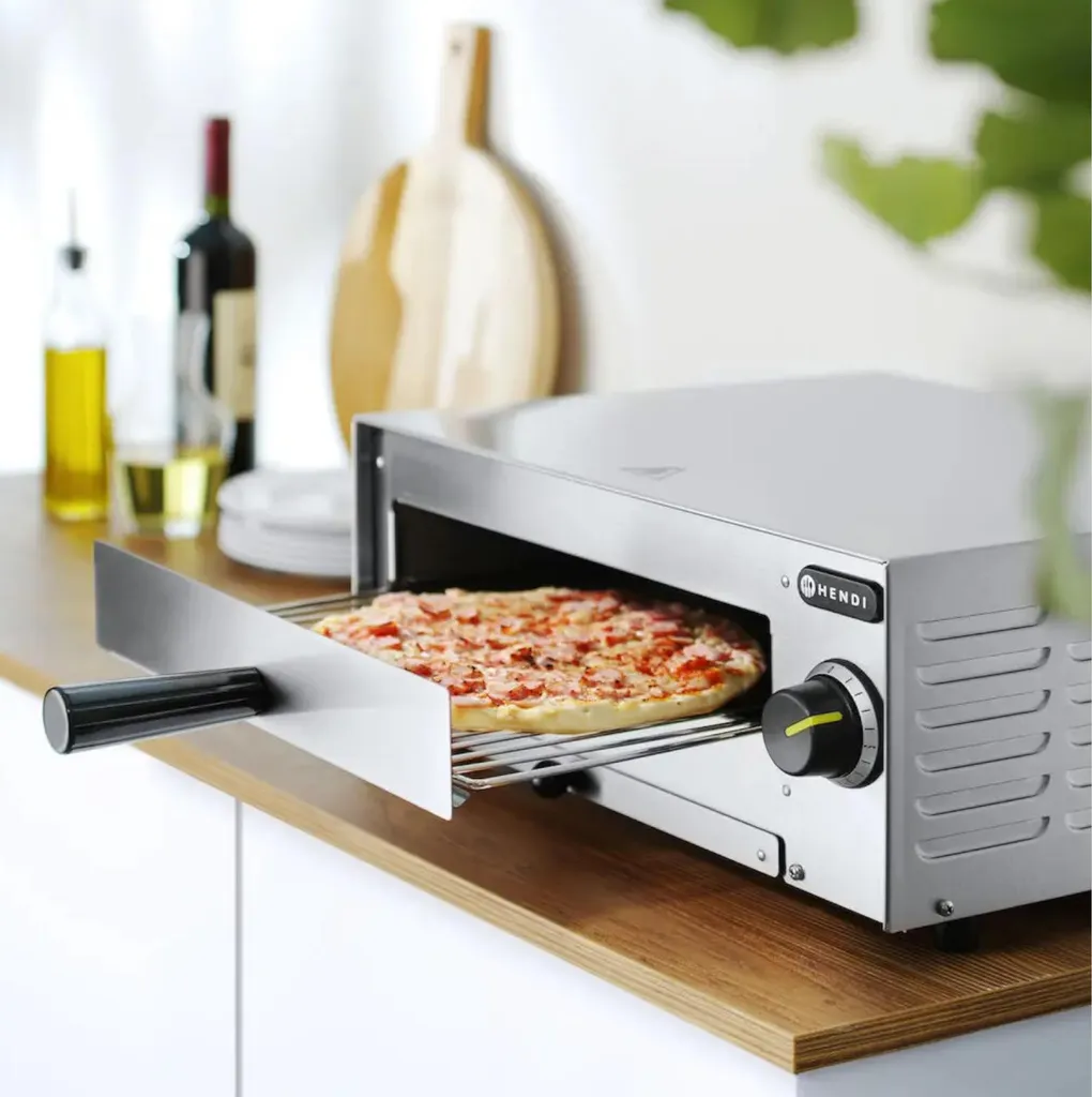 Petit four à pizza électrique 1450W - Cuisson rapide format 48x59 cm - 12