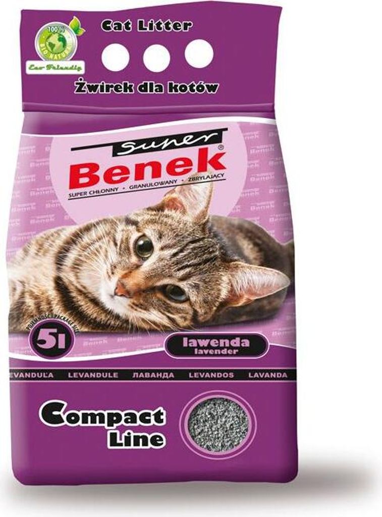 Super Benek Kompakt Lavendel Katzenarena 5 L