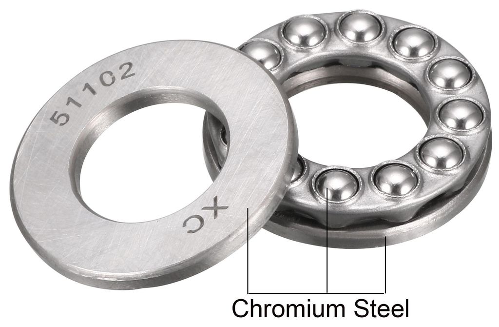 Miniatur Axialkugellager 51102 15mm x 28mm x 9mm Chromstahl mit Unterlegscheibe