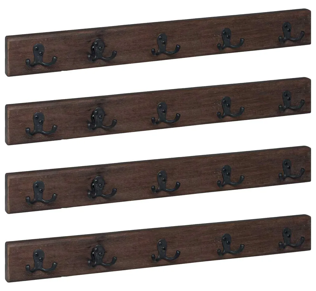 Cintre en Bois Massif Recyclé 60 cm vidaXL - Support Mural Durable