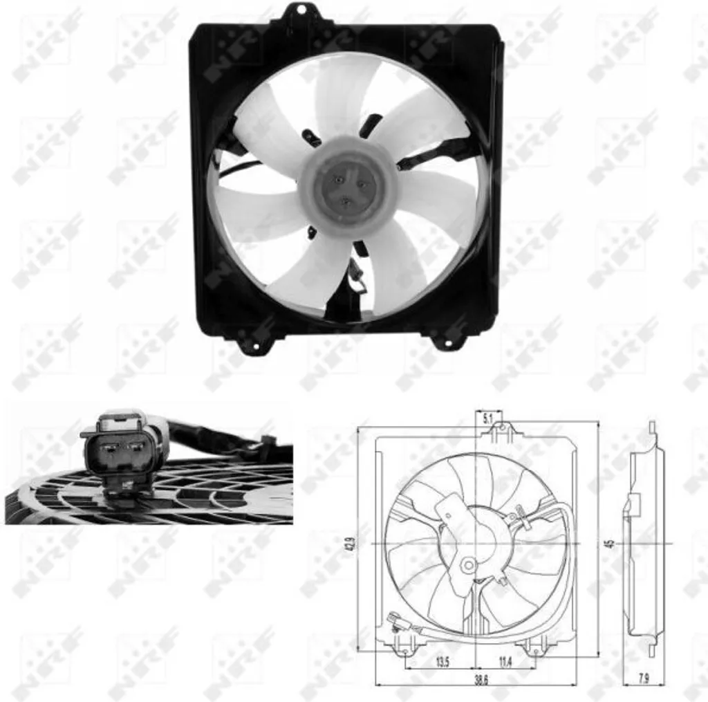 Ventilateur de radiateur NRF 47695 pour RAV 4 II OE 1636128070 robuste