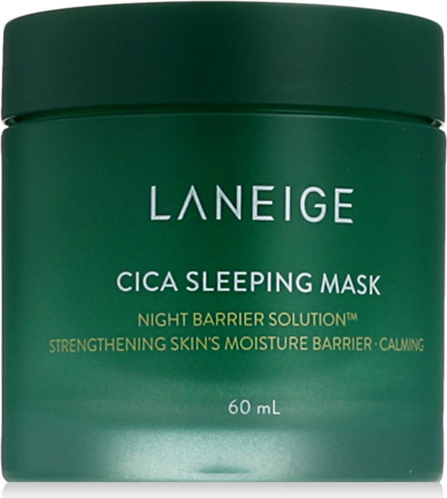 A green jar of Laneige Cica Sleeping Mask.